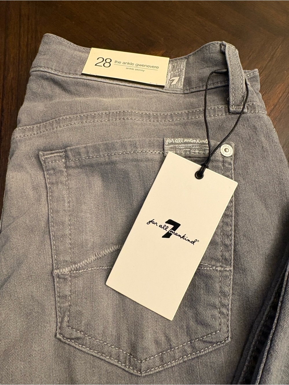 7 For All Mankind The Ankle Gwenevere Ankle Skinny Jeans The Skinny Jeans Gray